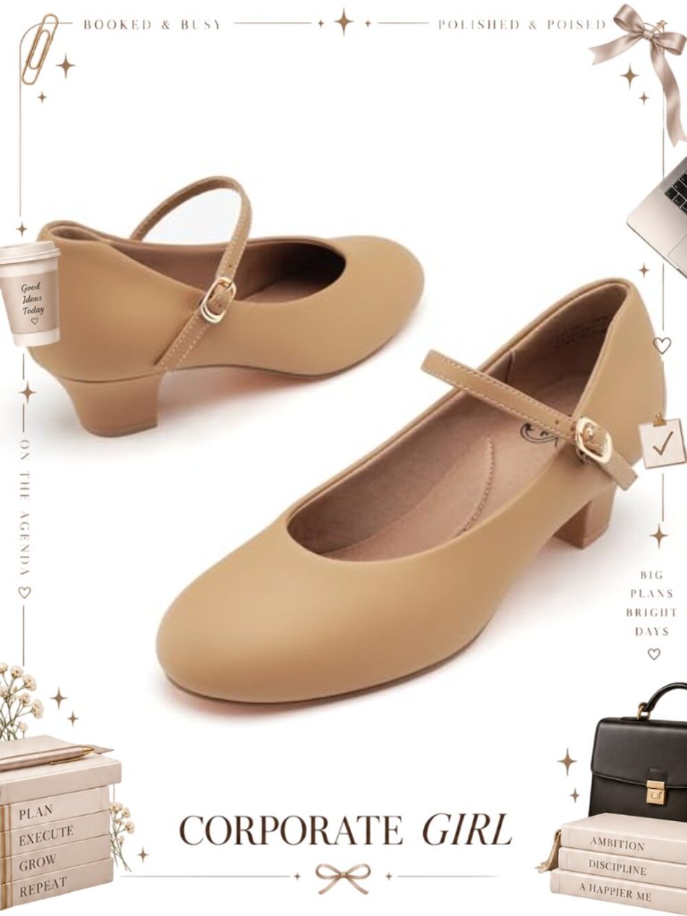 1.5" Ankle Strap Faux Leather Dance Character Shoes Women's Ballroom